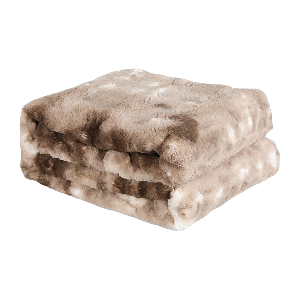 Dreamz Luxury Tie-dyed Blanket Brown 127cm x 152cm-2018816655479672832