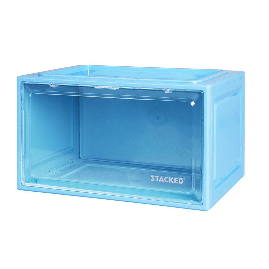 Stacked Sneaker Display Case Shoe Storage Blue-2006733027237040128