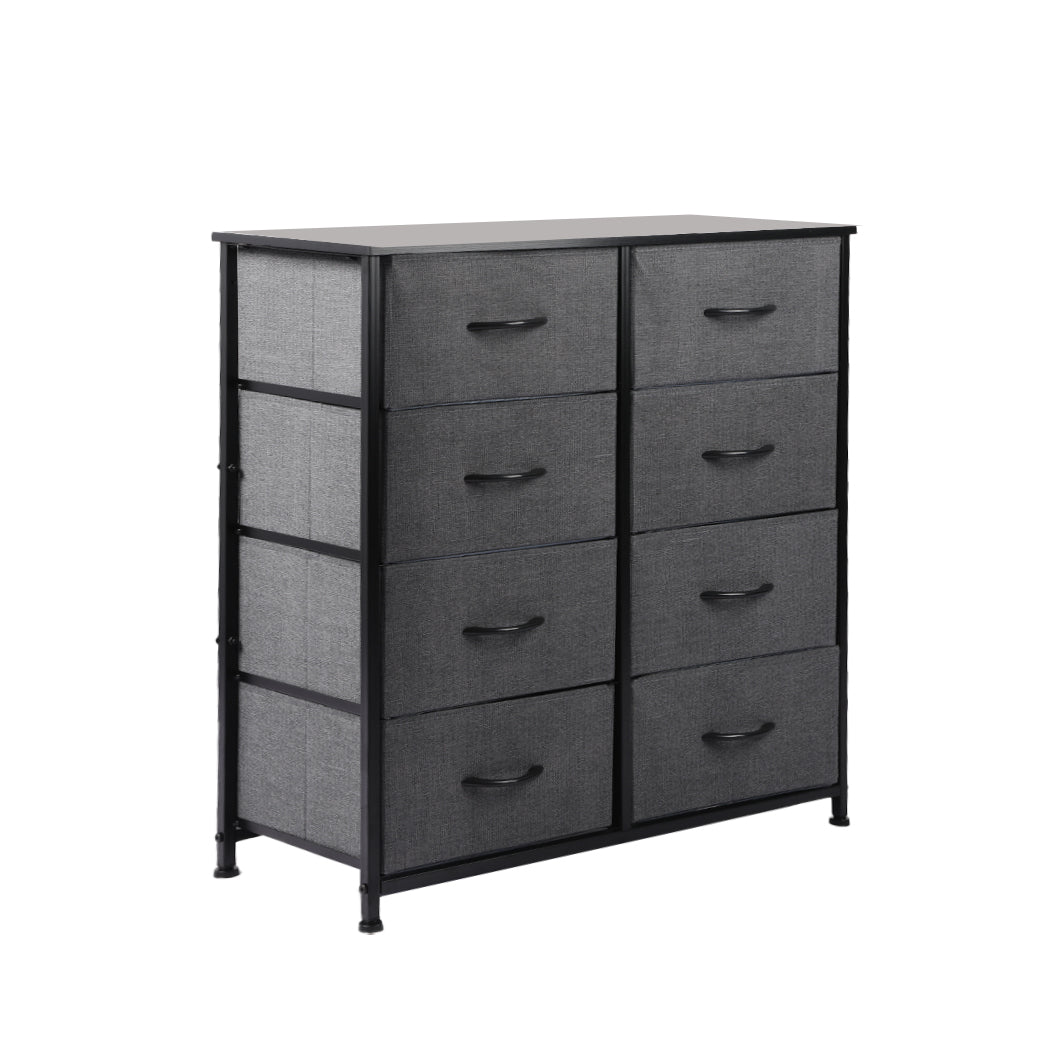 Levede Storage Cabinet Tower Chest Dark Grey-1954802982814093312