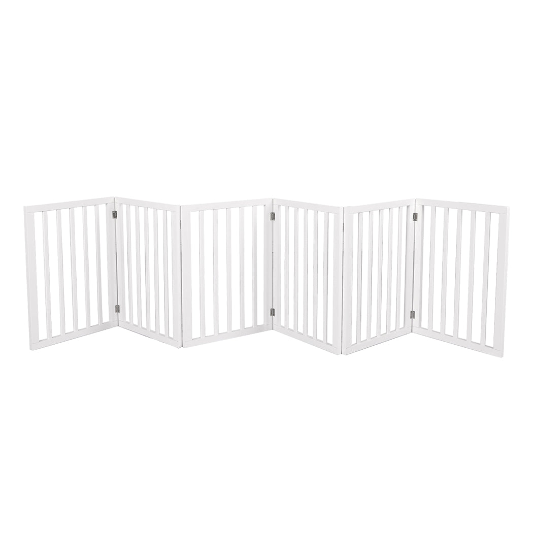 PaWz Wooden Pet Gate Dog Fence Safety White 100 Pack-2018816819741200384