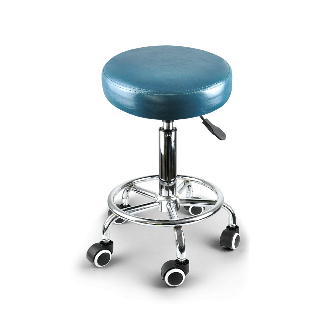 Levede 2x Barstool Swivel Salon Hairdressing Teal-2018816798627074049
