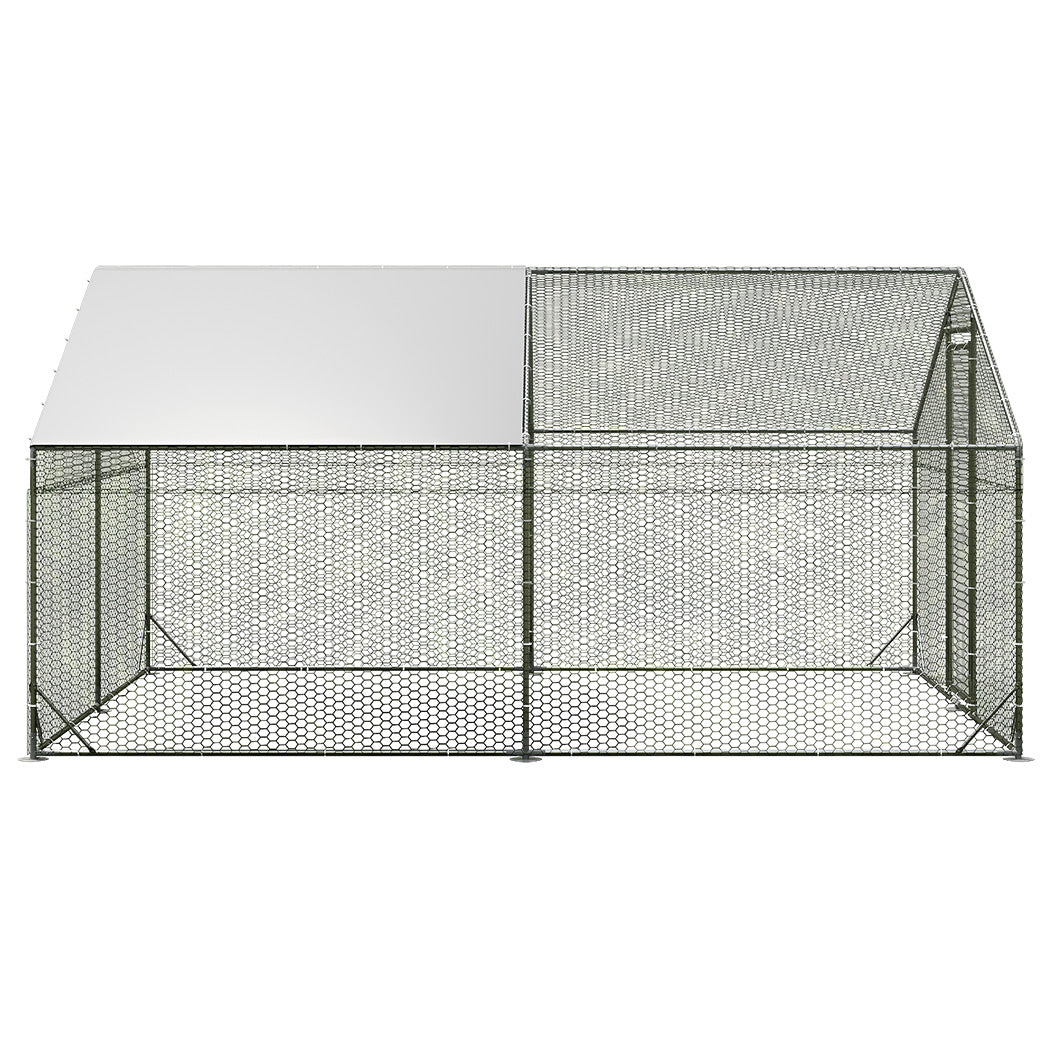 Pawz 400x300x194cm Large Metal Walk-in Chicken Coop Cage-1954802467145388033