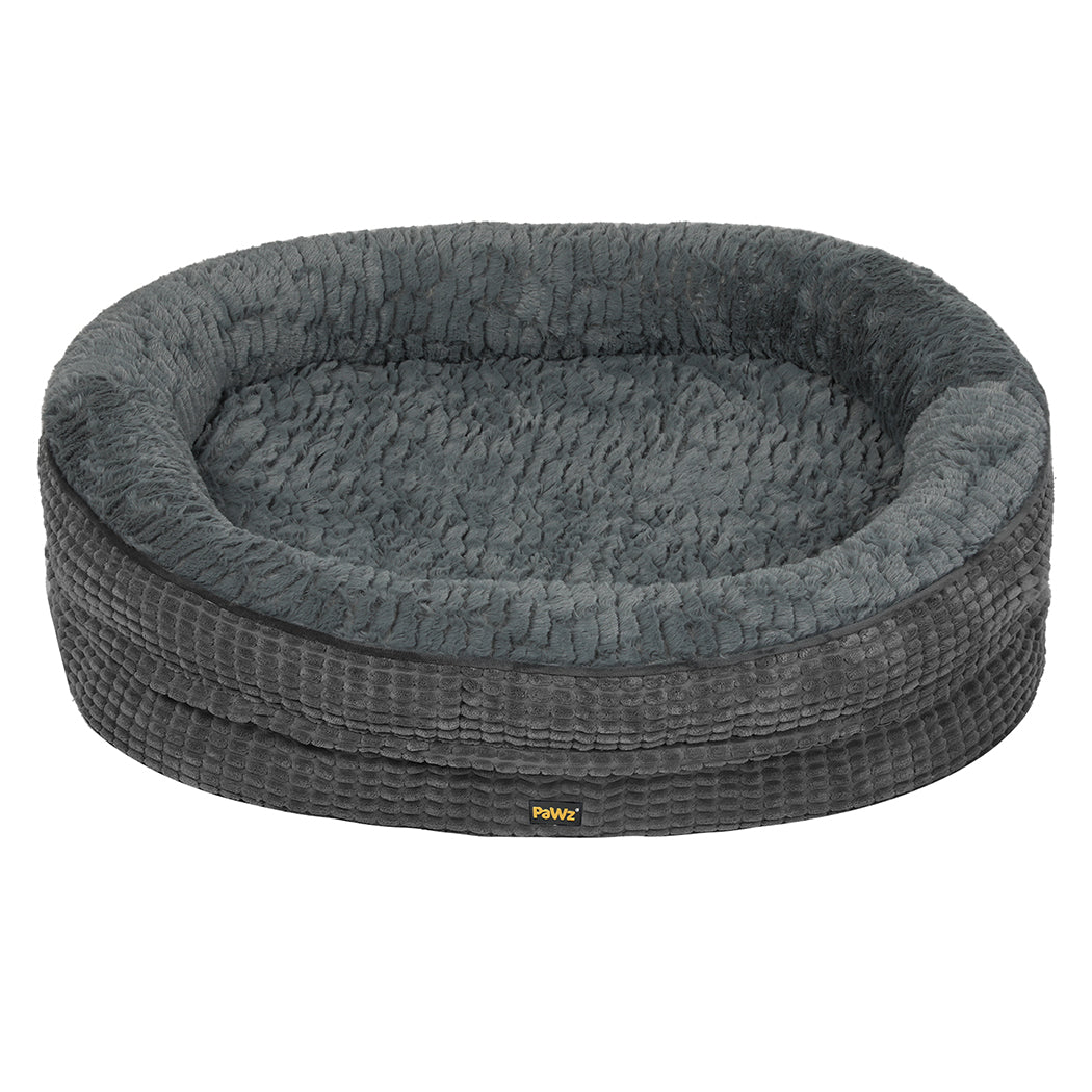 Pawz Orthopedic Plush Dog Bed Soft Washable Pet Bed Grey Cosy Cushion M Size-2011971116528177153