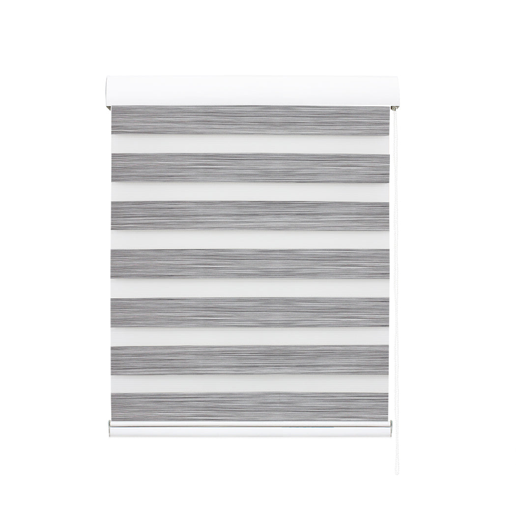Marlow Blackout Zebra Roller Blind Curtains 120x210 Grey-2018816756147163137
