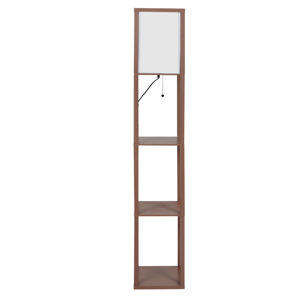 EMITTO LED Floor Lamp with Storage Shelf Brown-2006733078239776769