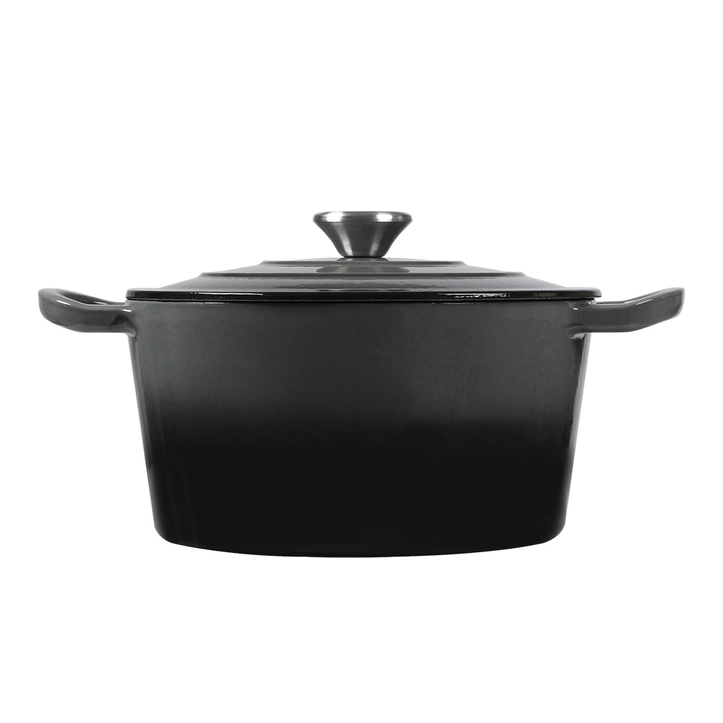 TOQUE 4L Enamel Dutch Oven Pot in Black Colour-2018816771812888577