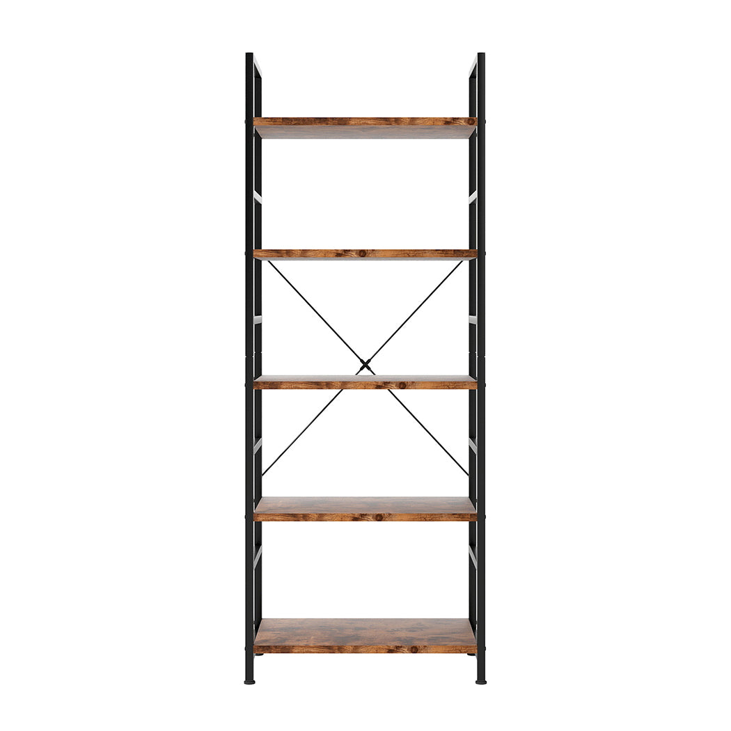 Levede 5-Tier Industrial Bookshelf Bookcase 157.5cm-1960920171552051201