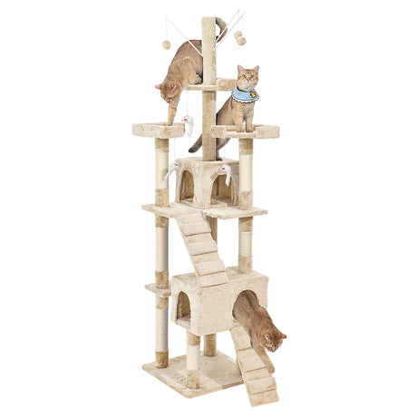 PaWz Cat Tree Scratching Post Scratcher Beige-1954802765771444225