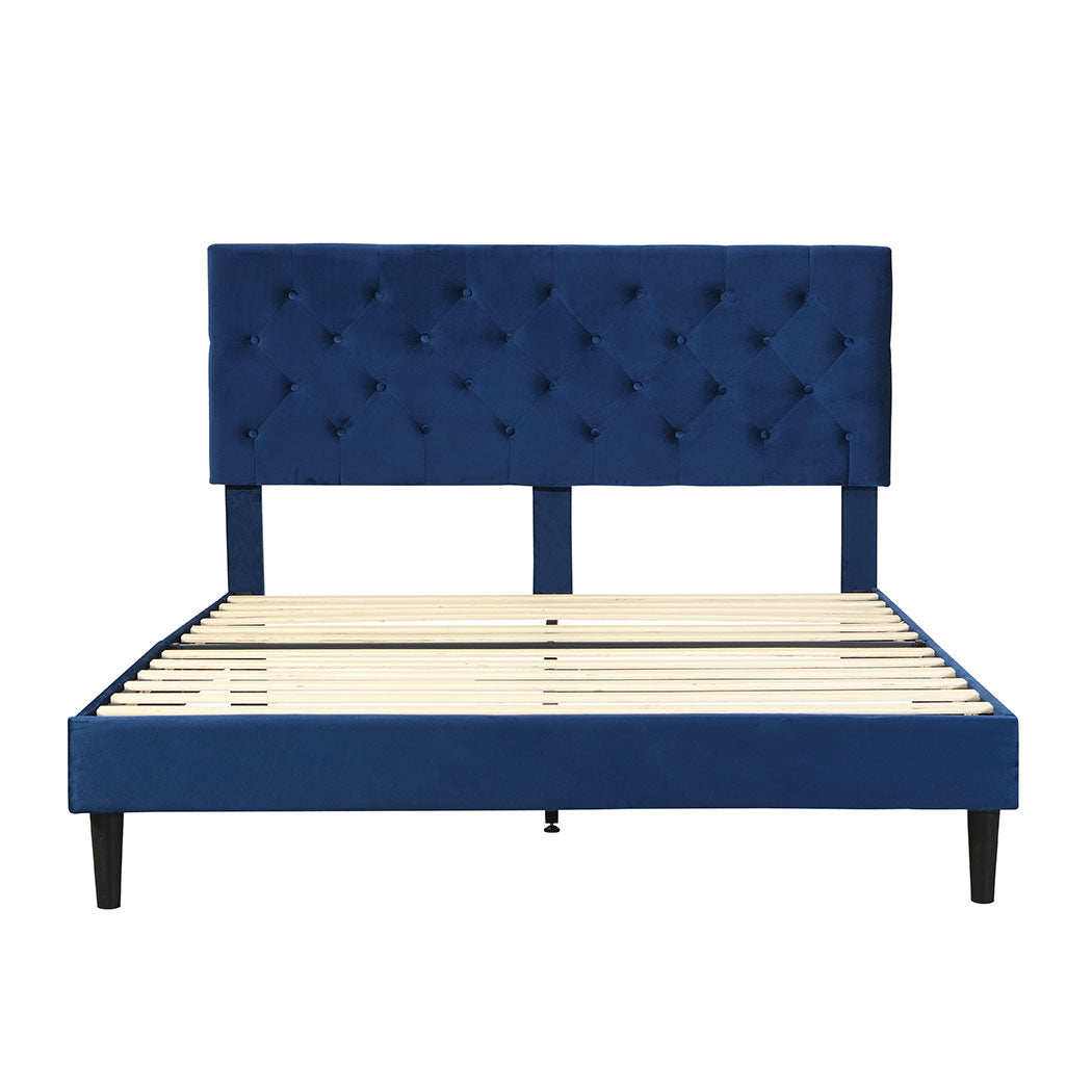 Levede Bed Frame Queen Size Mattress Blue-2006733224277053441