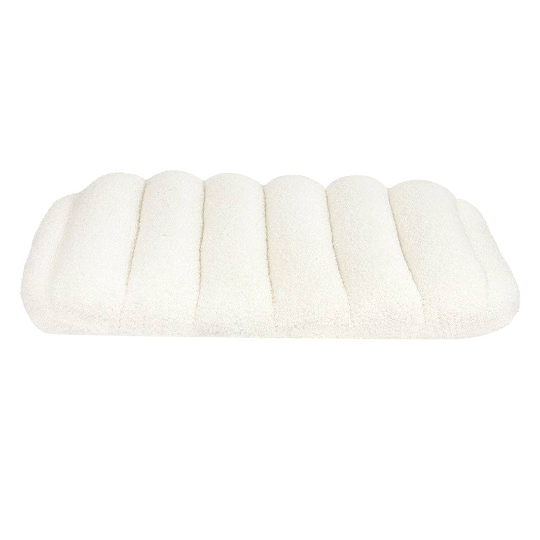 Pawz S Size Orthopedic Dog Bed with Sherpa Plush Removable Cover in White-2018816662094090241