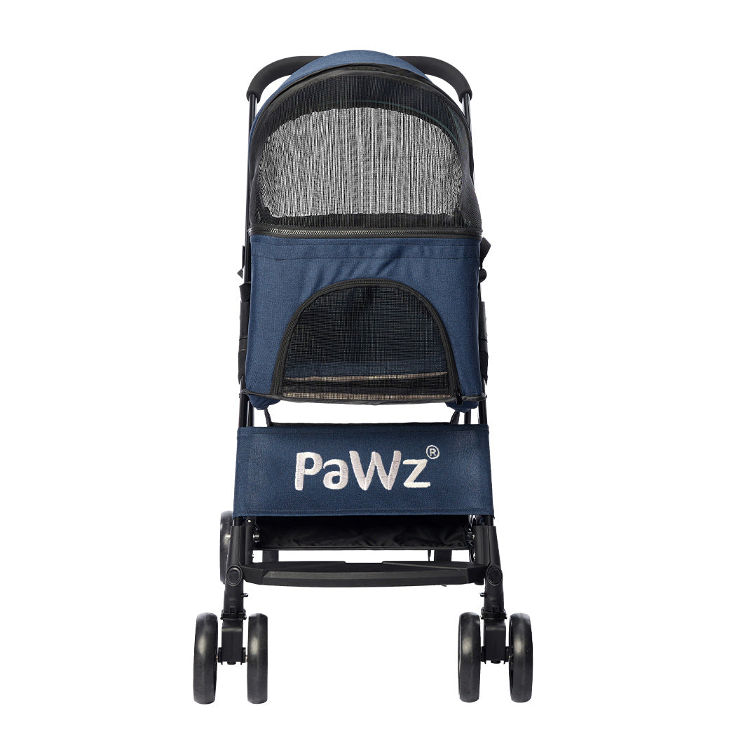 PaWz Large Pet Stroller Dog Cat Carrier Blue-2006733031045468161