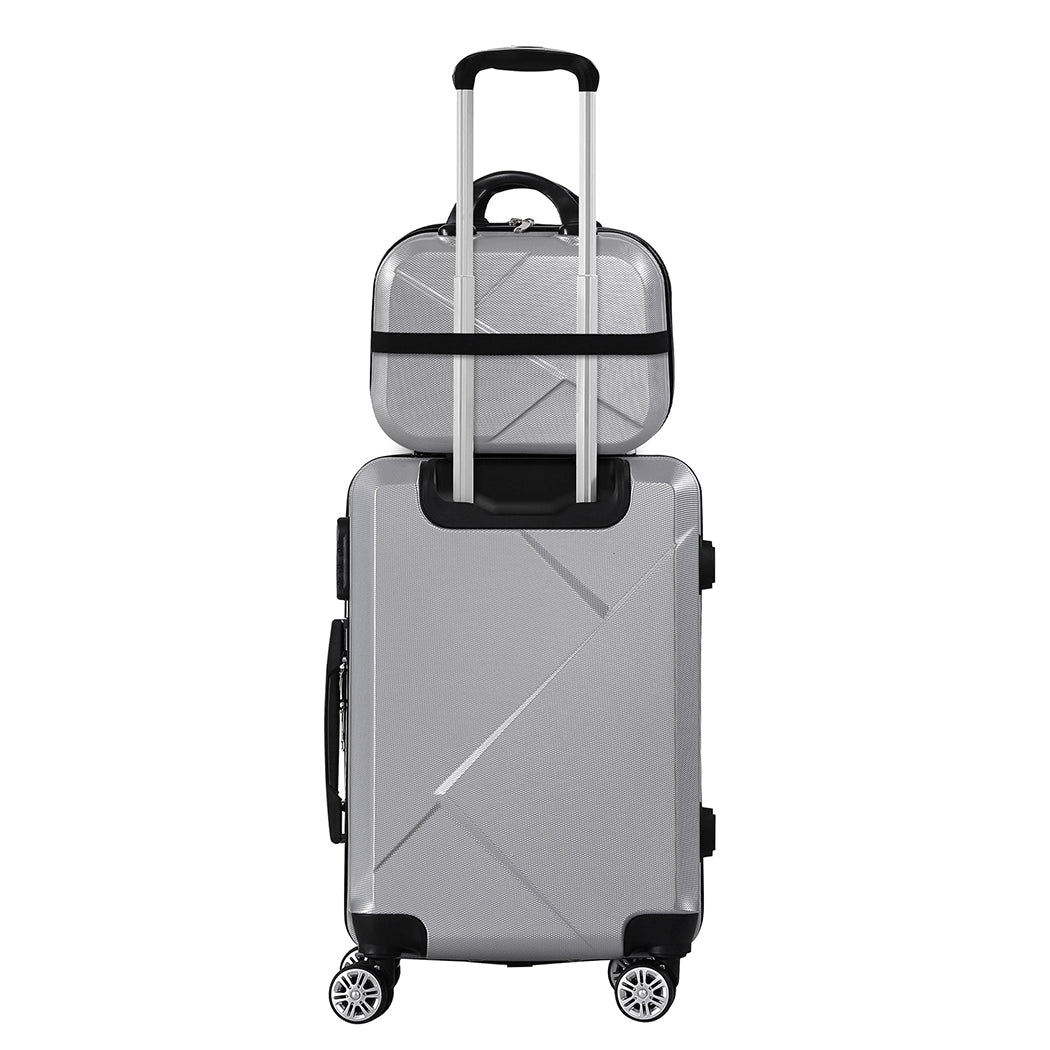 Slimbridge 2pcs 20"Travel Luggage Set Grey-2006733062309810177