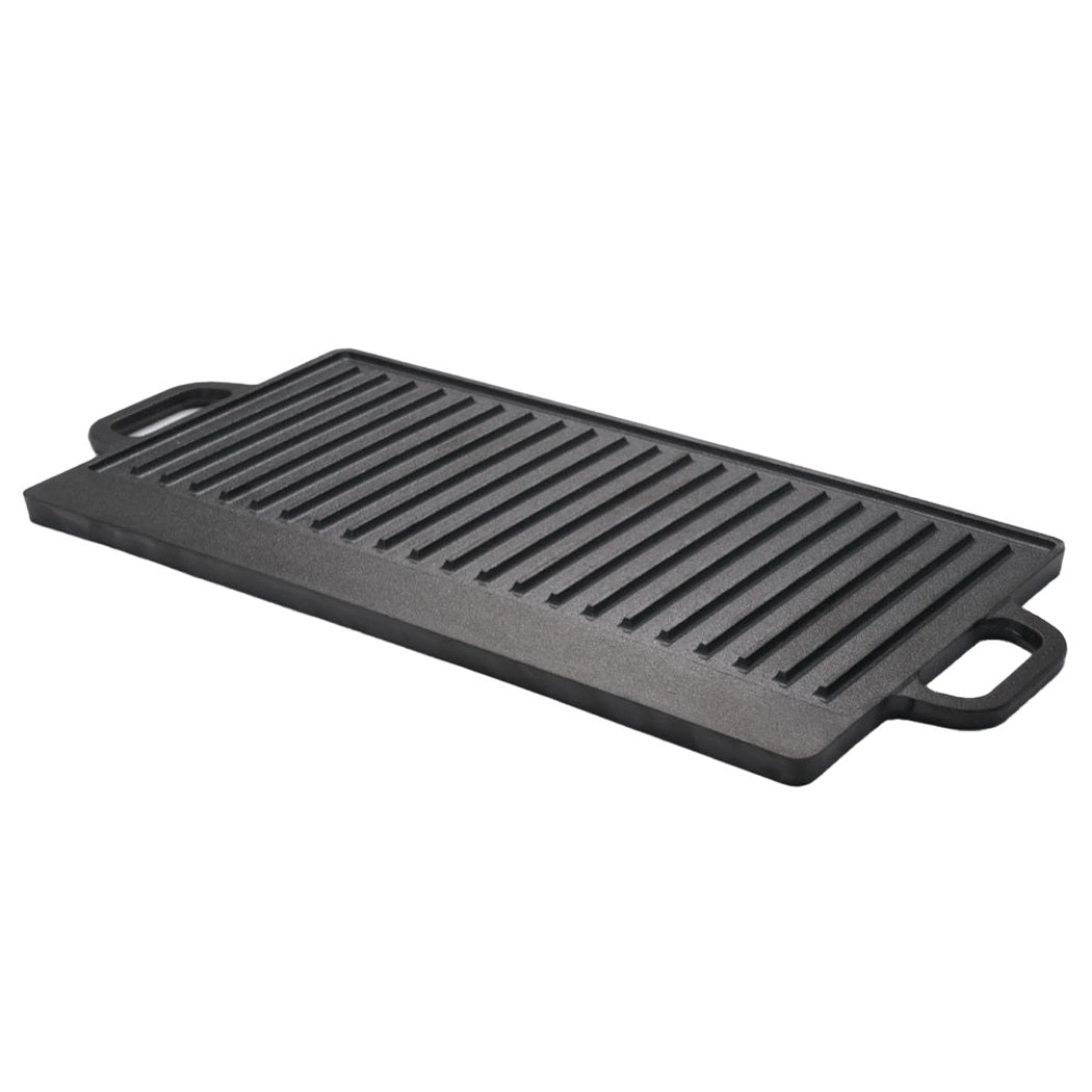 Toque 49.5cm Reversible Cast Iron Griddle Pan Non-Stick-2011971111797002241