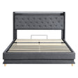 Levede Double Bed Frame Gas Lift LED Light-1954802406353145857
