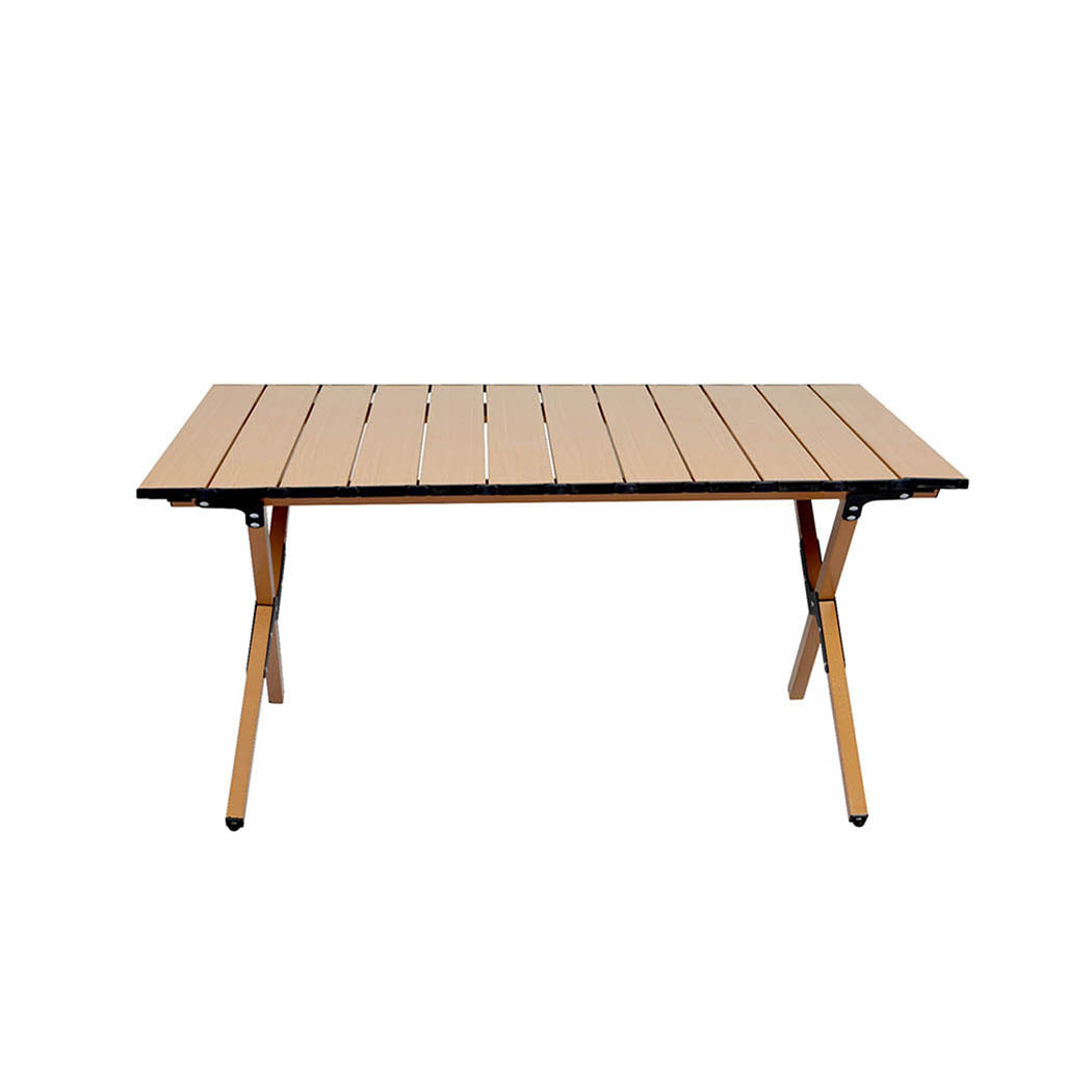 Levede Folding Camping Table Chair Set Oak-1954802885019701249