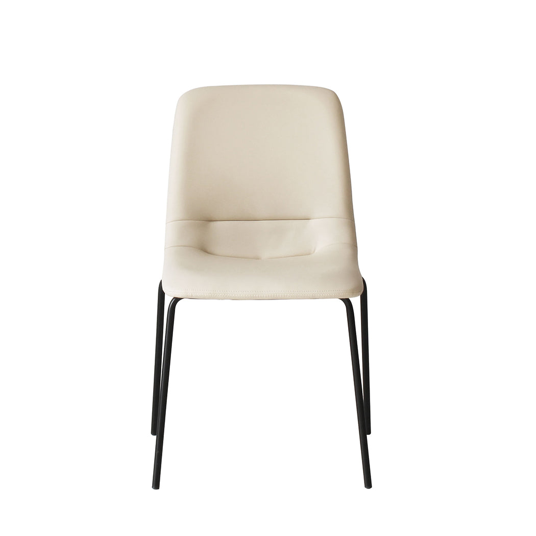 Levede Stackable Dining Chairs Kitchen Beige Set of 8-2006732727428190209