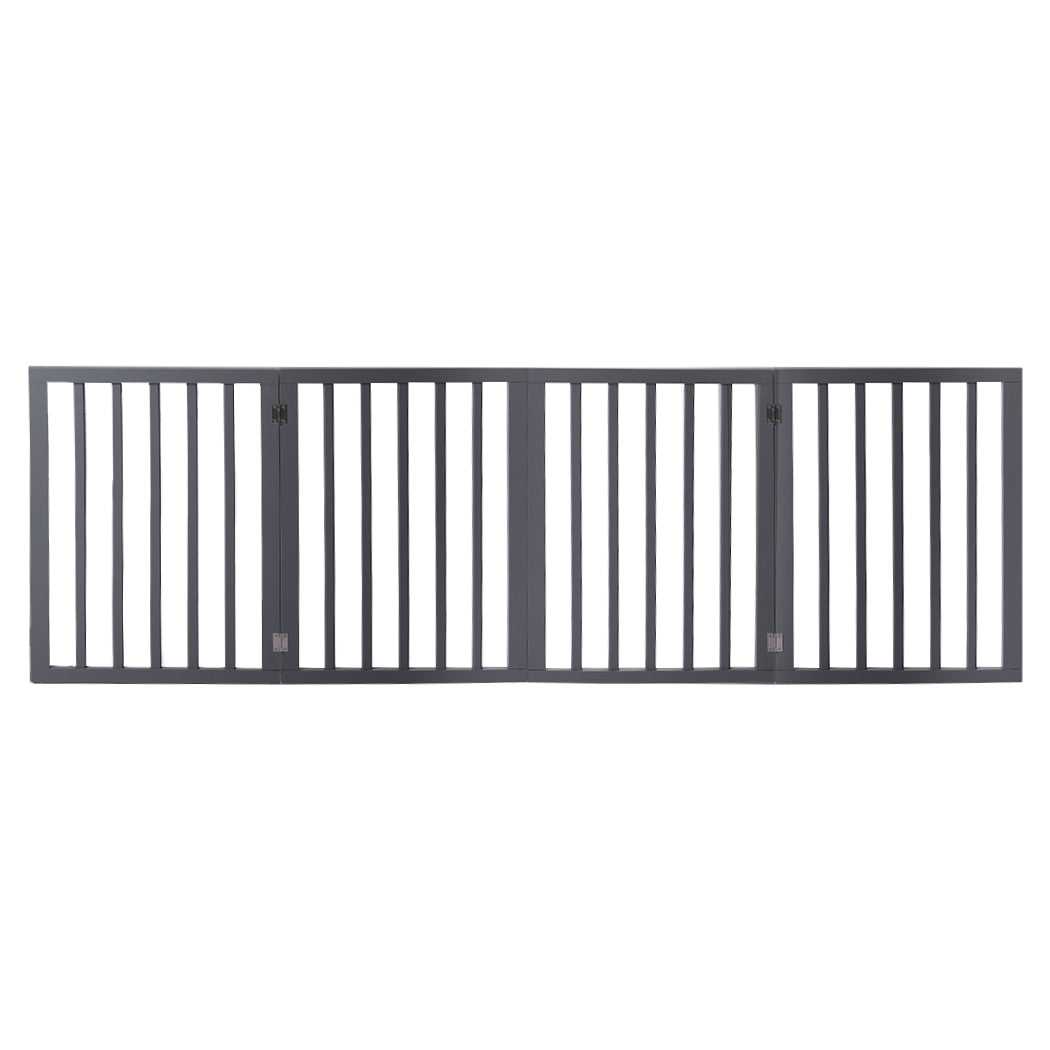 Wooden Pet Gate Dog Fence Retractable Grey 600x 3MM-2006732963861106689