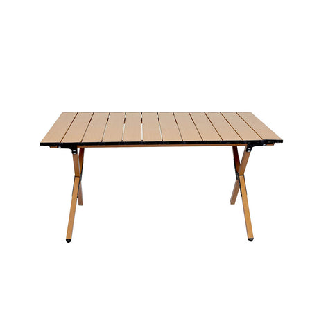 Levede Folding Camping Table Chair Set Oak-1954802885787258881