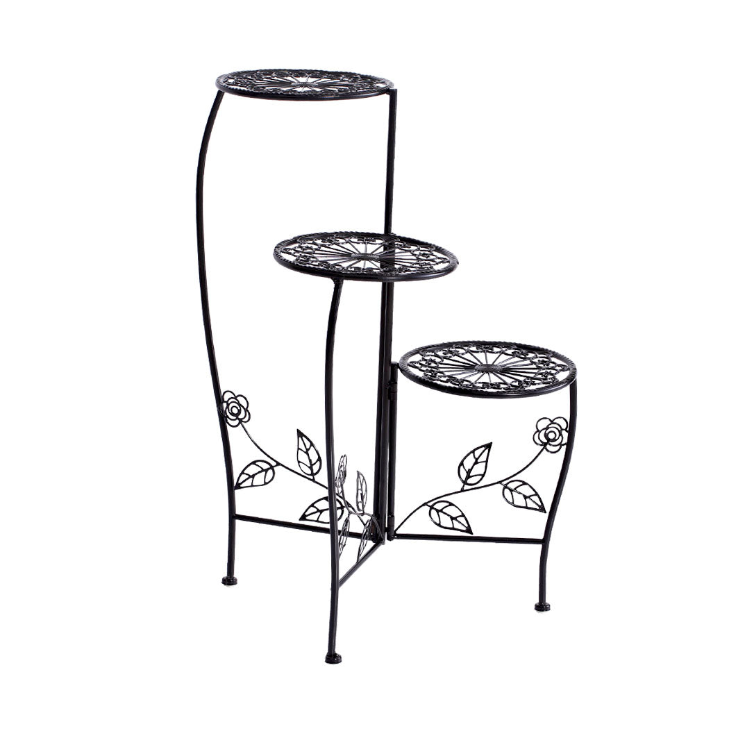 2X Wrought Iron Outdoor Indoor Flower Black 2 Pack-2018816817077817345
