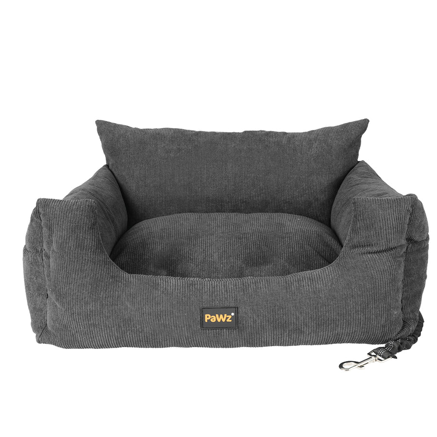 PaWz Pet Car Booster Seat Dog Protector L Grey Large-2006732990830481409