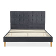 Levede Fabric Bed Frame Double Mattress Grey-1954802926509756417