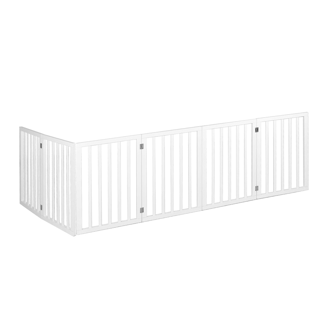 PaWz Wooden Pet Gate Dog Fence Safety White 100 Pack-2018816819741200385