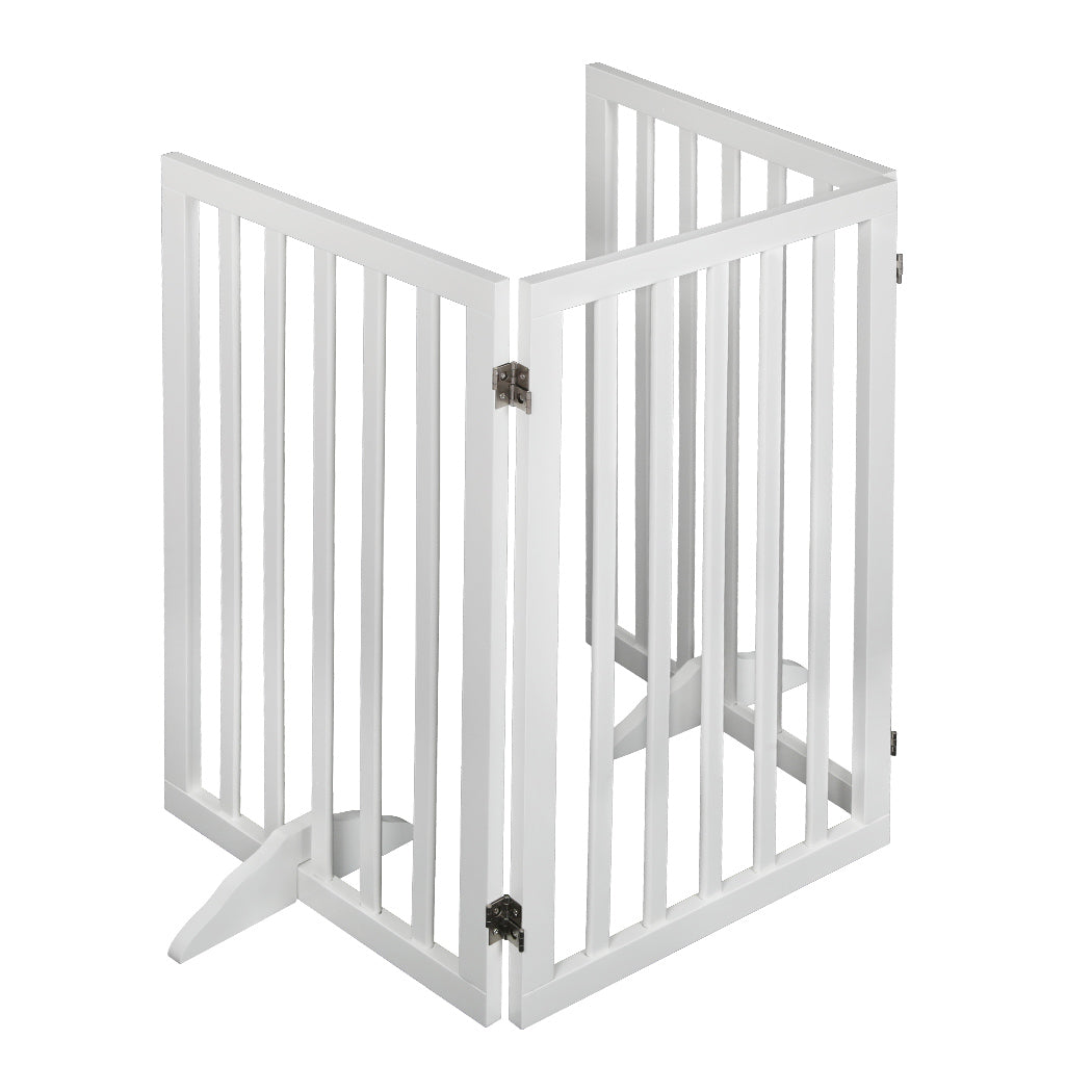 PaWz Wooden Pet Gate Dog Fence Safety White 400x 3MM-2006732963521368065