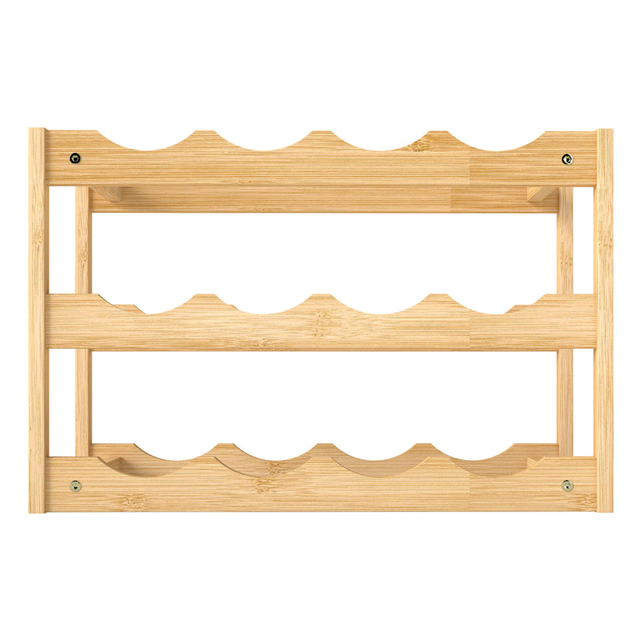 Toque Natural Bamboo Wine Rack 12 Bottles Organizer-2006732763805388801