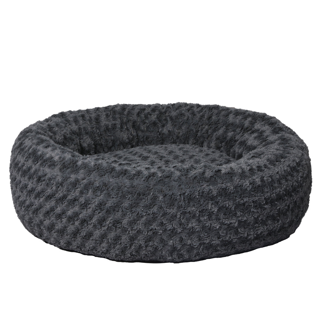 PaWz Calming Dog Bed Warm Soft Plush L Dark Grey Large-2006732983616278529