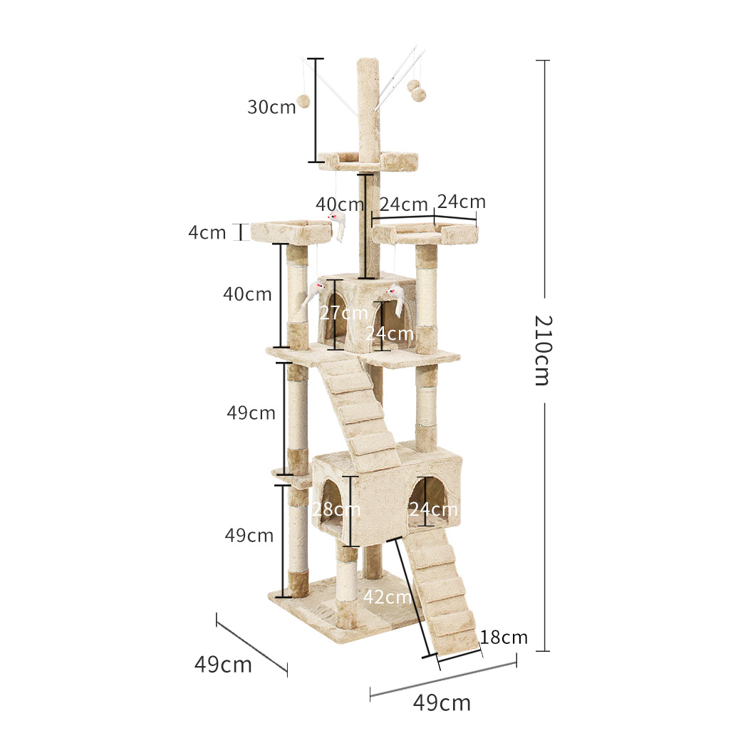 PaWz Cat Tree Scratching Post Scratcher Beige-2006733201384542210