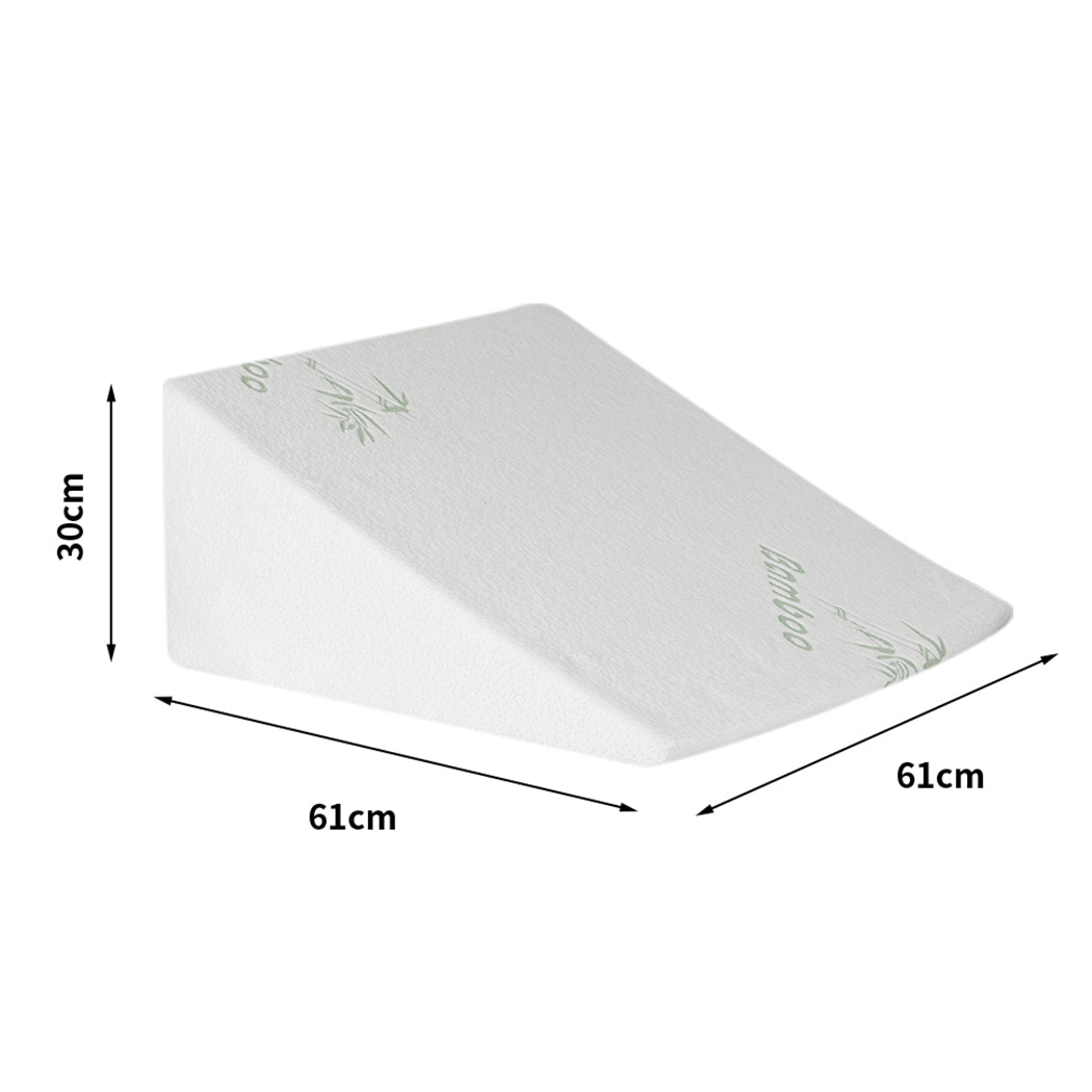 DreamZ Bedding Wedge Pillow Memory Foam White 30-2006733151178723330