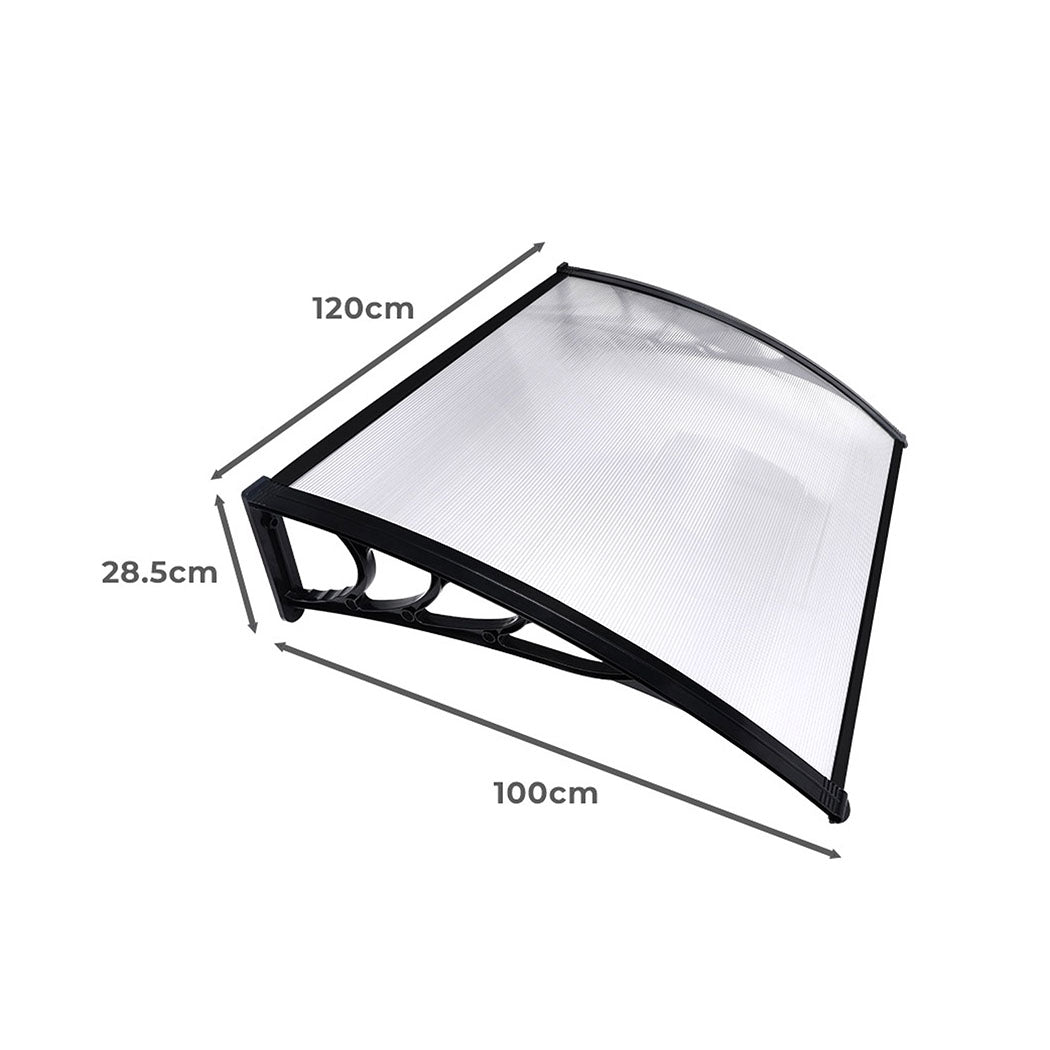Mountview Window Door Awning Outdoor 1M X 1.2M Transparent 1x1.2M-2018816837600546818
