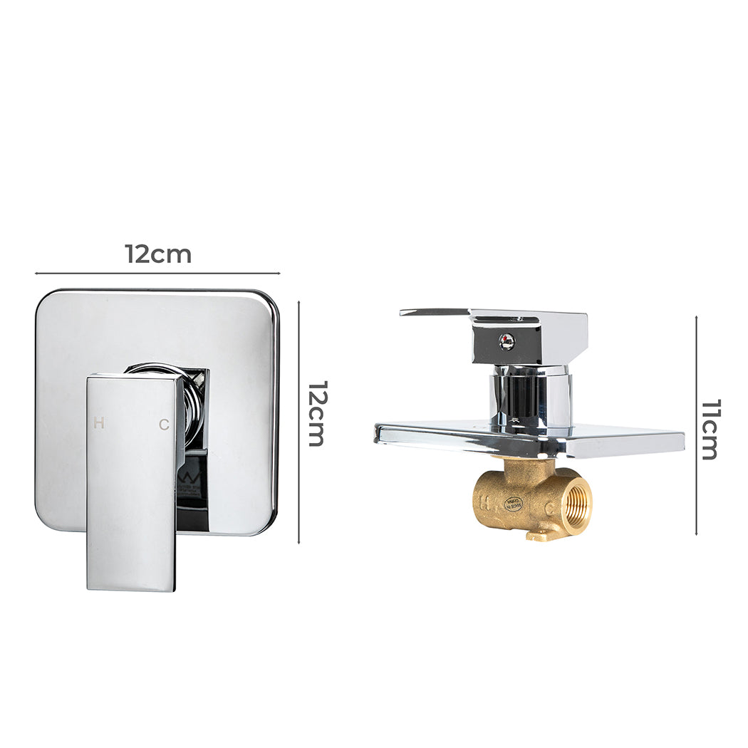 Dutxa Brass Shower Mixer Tap Cold Hot Charcoal-2006733190127030274