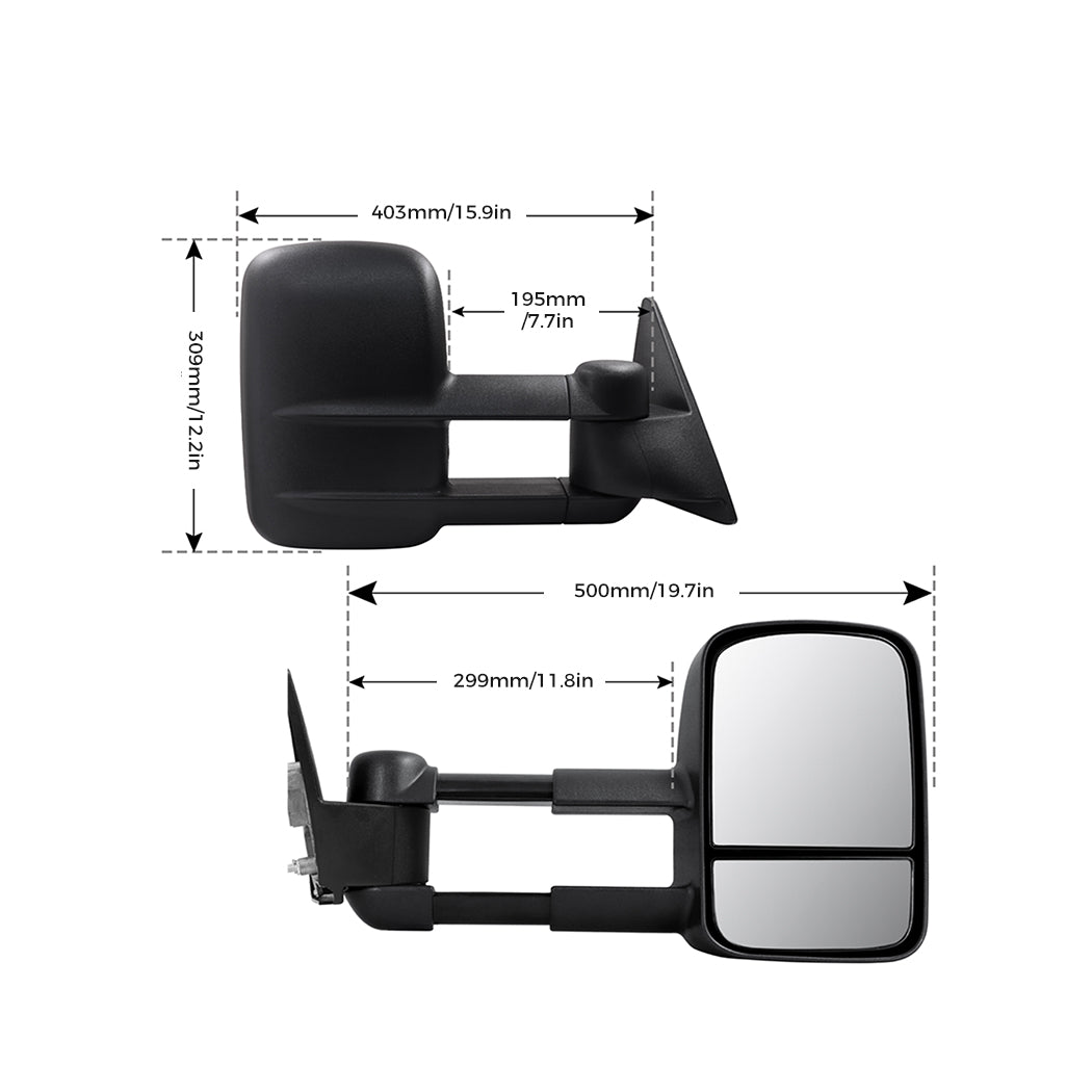 Galvan 2x Extendable Towing Mirrors-2018816883003887618