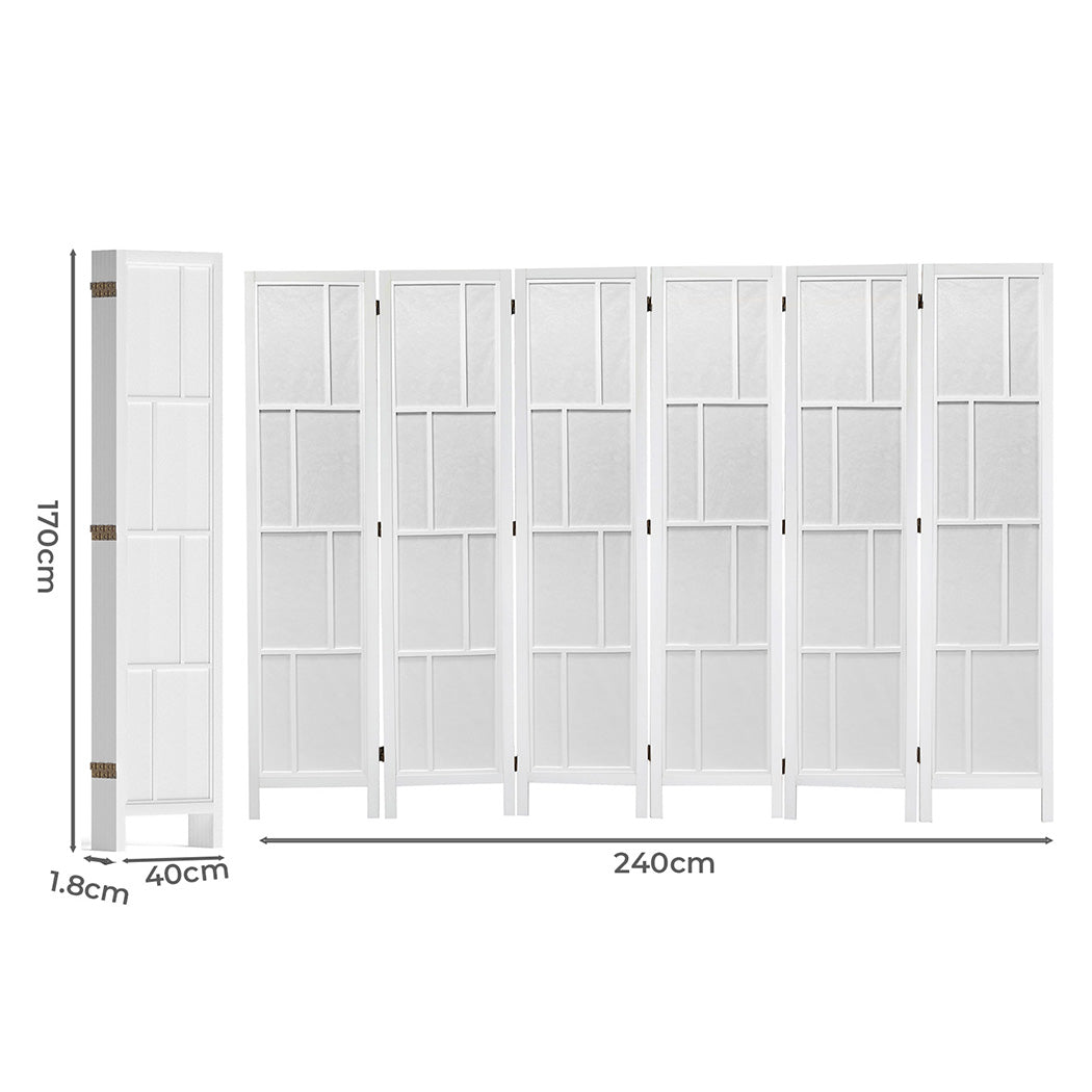 Levede 6 Panel Room Divider 170cm Freestanding Screen-1960920182868283394