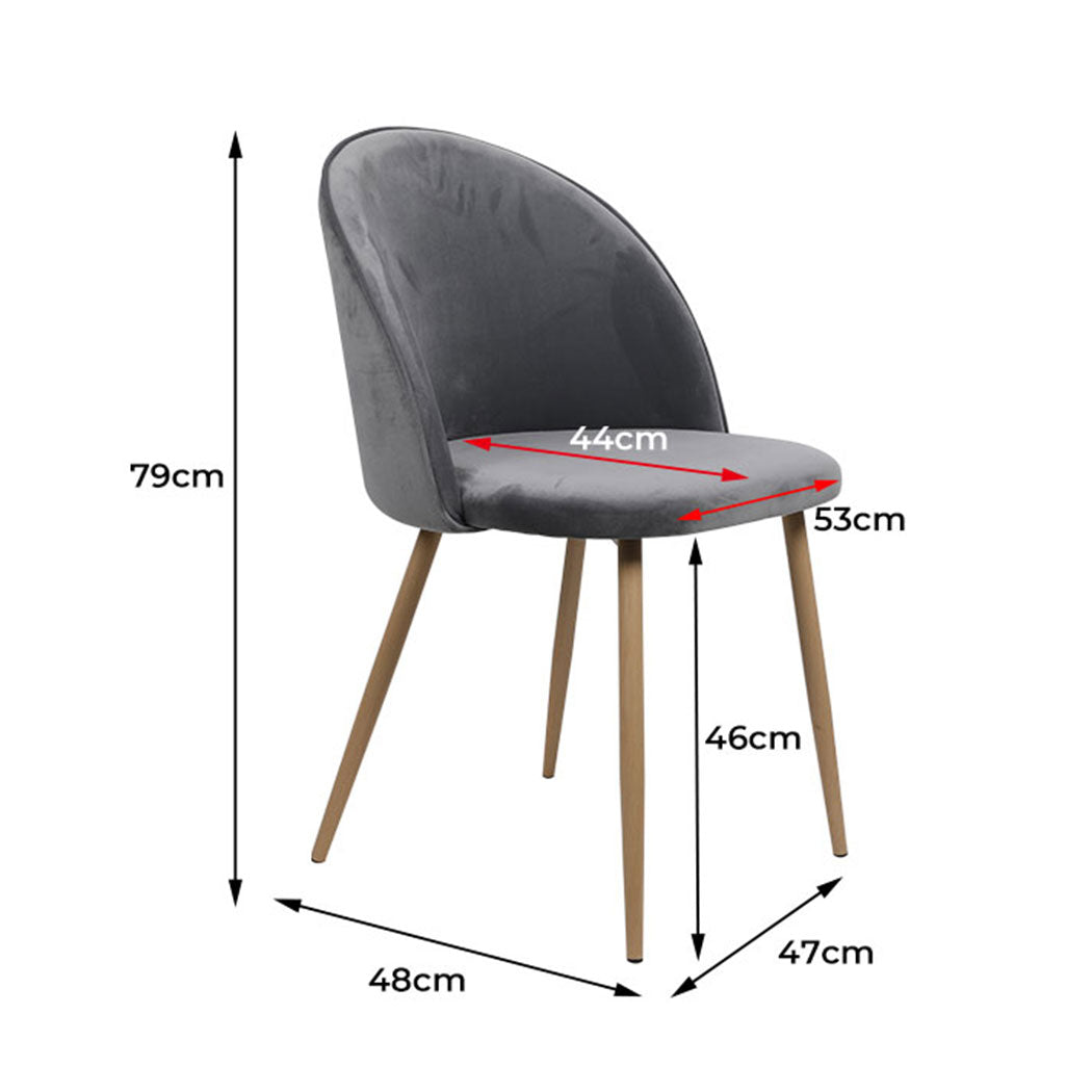 Levede 2x Dining Chairs Seat French Grey-2006733258494185474