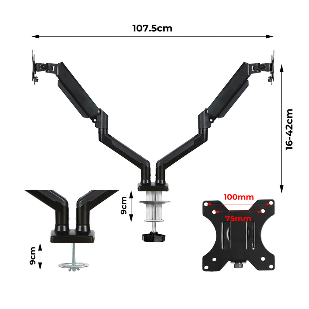 Traderight Monitor Stand Dual Arm for 13"-32"-2018816795984662530