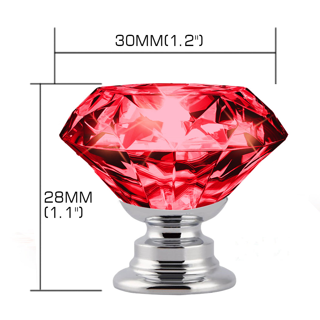 10 Pcs 30mm Clear Diamond Shape Glass Transparent-2006733141624098818