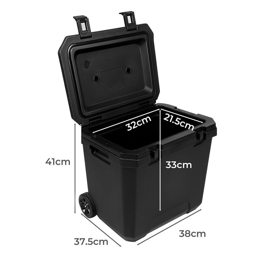 Mountview Cooler Ice Box 27L/43L Portable Chest Trolly For Camping BBQ Picnic-2018816868709699586