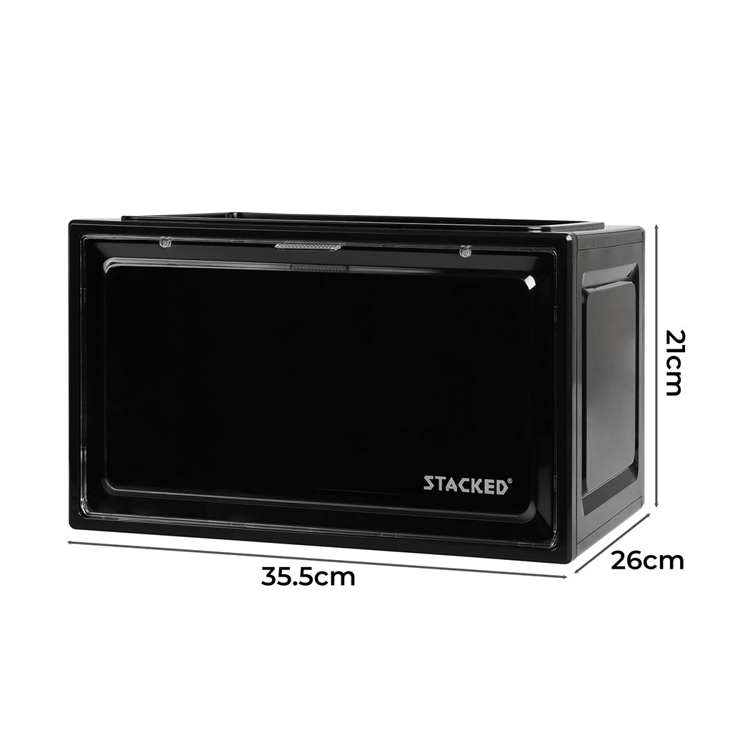 Stacked Shoe Box Acrylic Sneaker Display 6PC Black-2018816656914124802