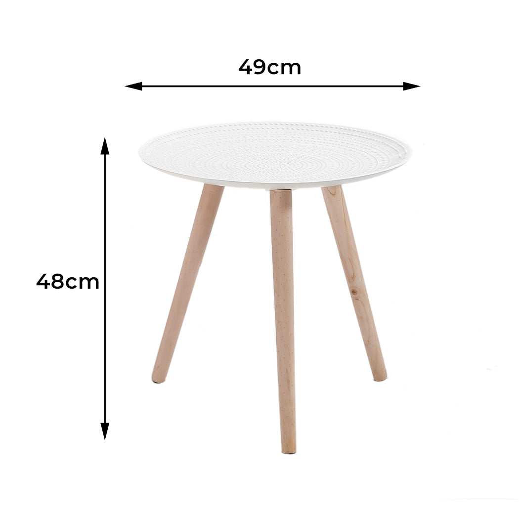 Levede Side Table Coffee Bedside End White-2006733258066366466