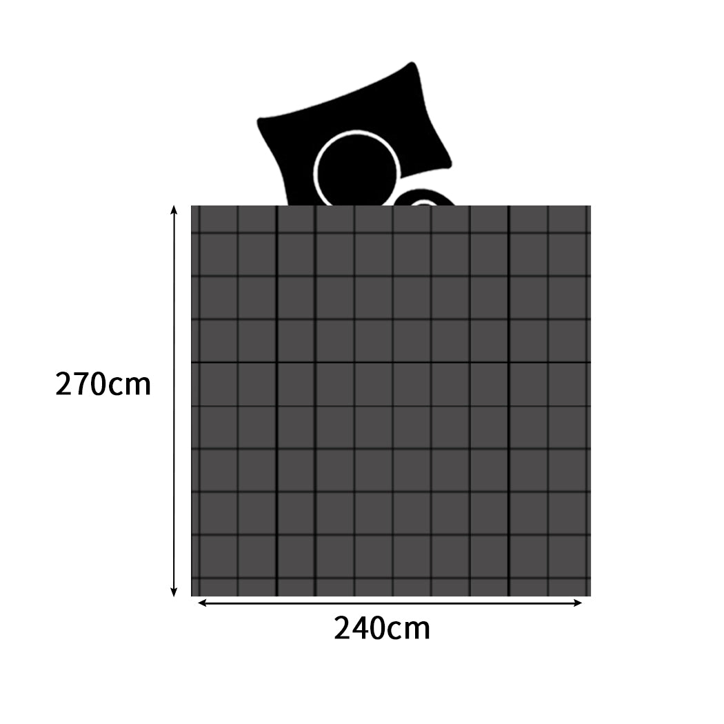 DreamZ Quilt Doona Comforter Blanket Grey Super King-2006733014490550274