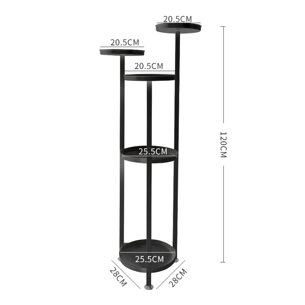 Levede Plant Stand Outdoor Indoor Flower Black Large-2018816769917063170
