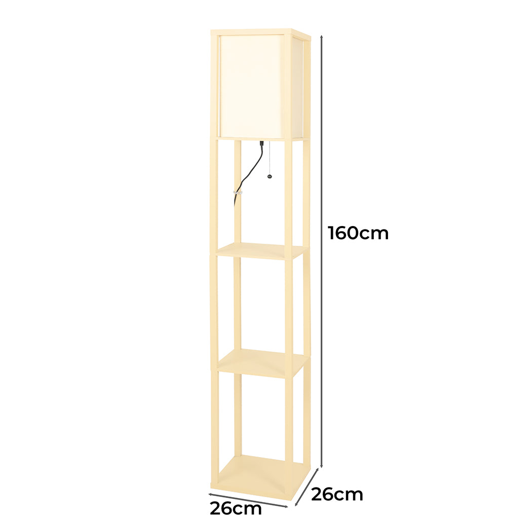 EMITTO Floor Lamp LED Storage Shelf Khaki-2006733078411743234
