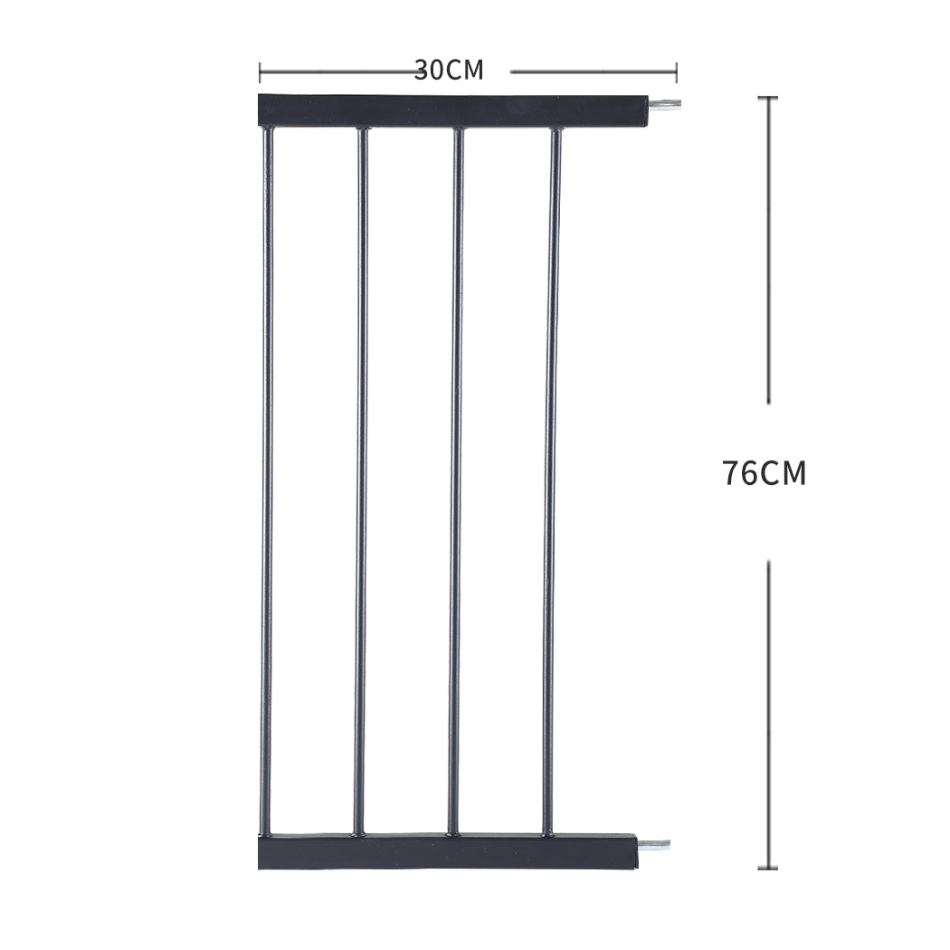 Levede Baby Safety Gate Adjustable Pet Black 30cm Extension-2018816616447479810
