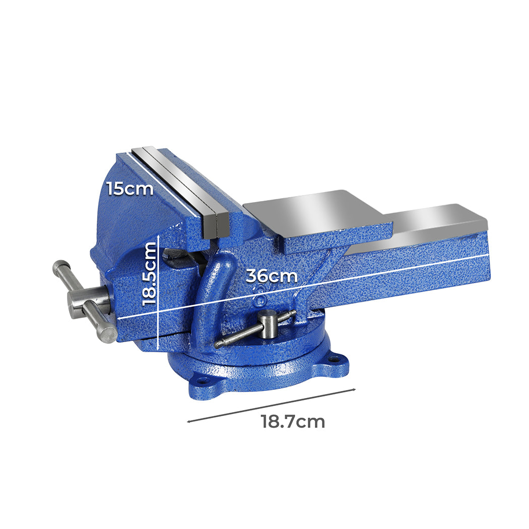 Traderight 8" Bench Vice Anvil Swivel 200mm-1954802735572455426
