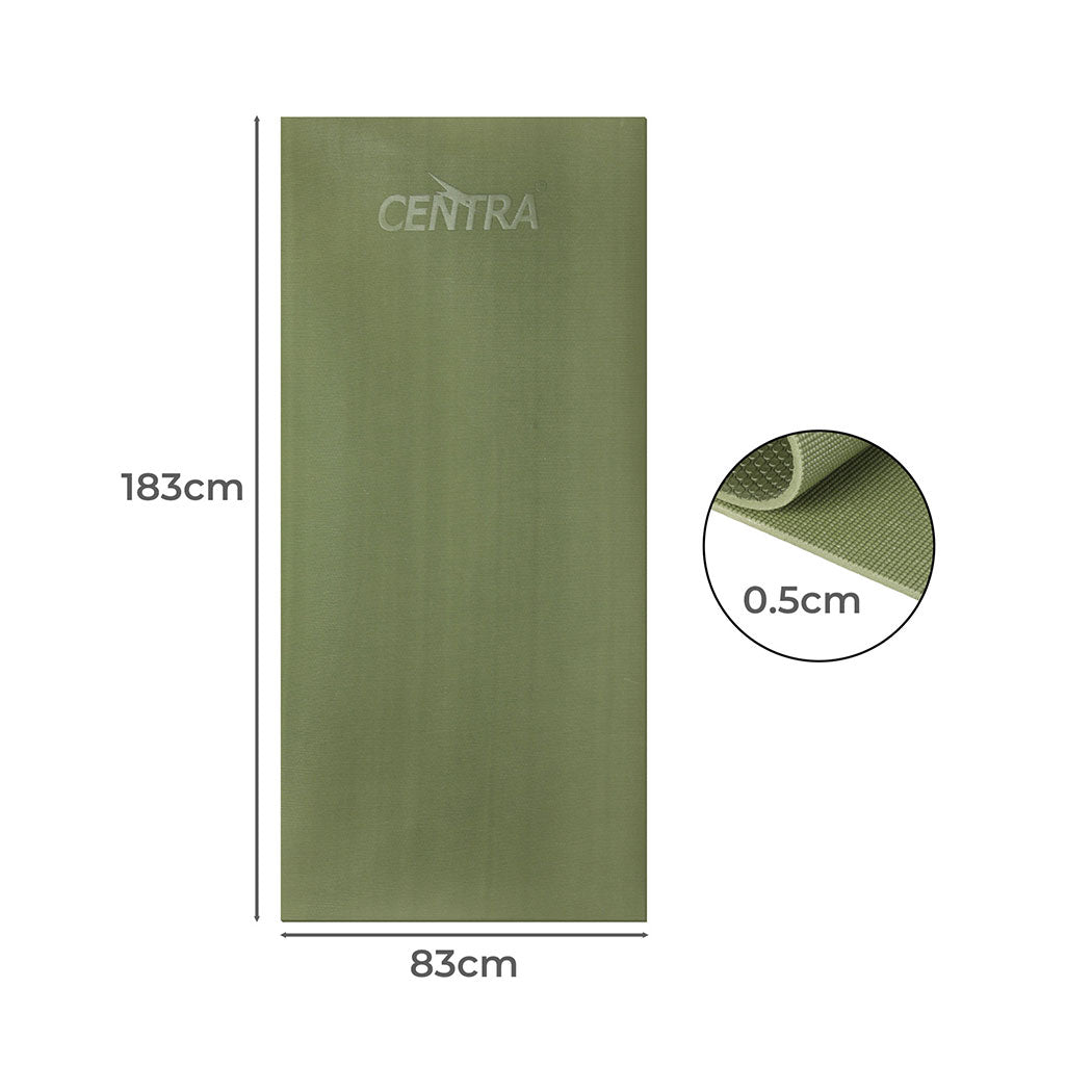 Centra Yoga Mat Non Slip 5mm Exercise Green-2018816723859410946