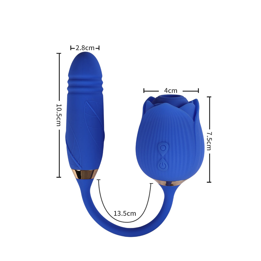 Urway Rose Vibrator Sucking Thrusting Blue-2006732911742685186