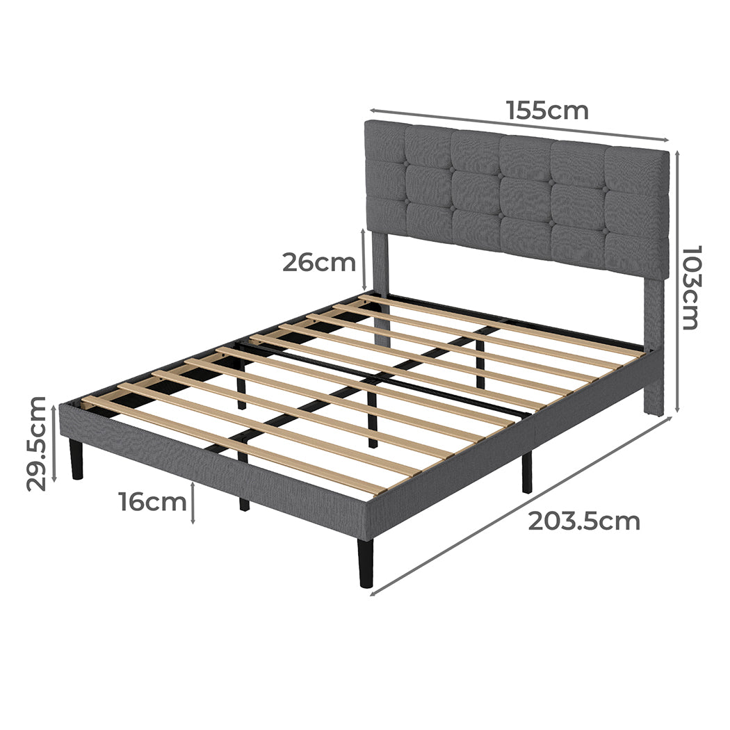 Levede Bed Frame Upholstered Platform Mattress Base Queen-2011971105987891202