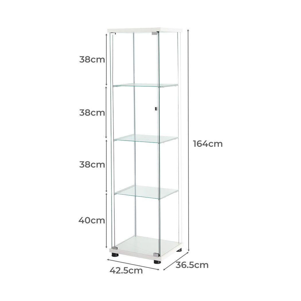 Stacked Display Cabinet Tempered Glass White-2006733283139915778